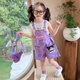 G.DuckKids Little Yellow Yellow Duck Girl Summer Suit Новый стиль Куломи одежда детская костюма для детей с короткими рукавами.