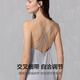 Liebe Frühlings- und Sommerblumenschatten -Pyjamas weiblicher sexy Riemen mit Brustpolster Spitze Rock Home Kleidung Am42a761 Dawn Grey 55e L 170