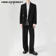 Sound monkey suit suit, men's casual suit, business interview suit jacket, men's professional formal suit, groom's wedding dress, Chinese suit + white shirt + trousers, three-piece suit 2XL (130-150Jin Jin equals 0.5kg))