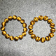 
bhiodha Fat Donglai Quality One Things One Picture 7A Yellow Tiger Eye Men and Women Tiger Year Bracelet Lightning Wave Pattern Hawk Eye Stone Tiger Eye Stone 12799 12mm