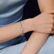 Lukfook Jewelry Platinum 950 Ring Platinum Bracelet Simple Double Layer Watch Chain Price L18P0003DS 8.73g (including labor cost 925 yuan)