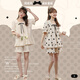 Pajamas for women, thin summer large size cute princess style 2025 new short-sleeved shorts summer home clothing set (JDX) Women 695 M (suggested height about 160, weight 80-10