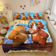 Cartoon All-Cotton Bears Bears apparaissant dans les enfants, garçons et filles en trois pièces Dormitory Dormitory Four Set personnalisable 3891V Single Quilt Cover (220240cm)