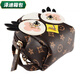 Yunluo Coin Wallet Angry Owl Small Cute Girl Heart Ins Small Package Keychain Integrated Zipper Coin Wallet A Big Eye Owl Coin Wallet-Pink Eye Brown
