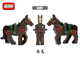 Shantoulin Village, Three Kingdoms, Zhang Fei, Guan Yu, Zhao Yun, war horse mount, Red Rabbit, Lu Wuyun, assembled model building block toy gift, Liu Bei mount 1583