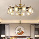 OPP-Beleuchtung (Opple) 2025 neuer Stil Abwärts alle Kupfer New Chinese Style Wohnzimmer Kronleuchter chinesischer Stil High-End-Atmosphäre Villa Restaurant Tea Room Hall 9889-15 Köpfe mit Kupfer Vollspektrum dreifarbig LED LED LED