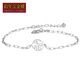 Centenary Baojinxiang PT950 platinum bracelet for women, platinum bracelet, solid cross chain bracelet, platinum bracelet for women, girlfriend gift, weighs about 3.05-3.15 grams, is about 15+2 cm long