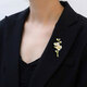 
Ling Meng Jasmine Brooch for Women, Retro Temperament Green Imitation Pearl Brooch Suit Brooch, Collar Pin Accessories, Jasmine Brooch for Women (including small gift box)