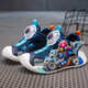 Light up children's toe-toe sandals 2025 new swivel buckle girls' sandals baby boys' sandals for small and medium-sized children blue Z-80 28