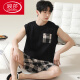 浪莎（LangSha）睡衣男款背心男士夏季纯棉夏款可外穿套装家居服夏天无袖2025新款 OMM-13063 L