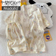 
Modal 2025 new Yunduo Cotton Pajamas for women in summer short-sleeved cartoon cute loose girl can wear home clothes set 1105 Melody and Katie Cat-Yunduo Cotton Short-sleeved M (80-95Jin[Jin equals 0.5 kg])