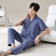 
Yu Zhaolin's new style new Chinese comfortable men's spring and autumn summer cotton home clothing suit cardigan casual and can wear pajamas outside 16859A L