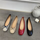 Sofea sommer boge flache schuhe vielseitige leichte mundschuhe schwangere Frauen Ballettschuhe J683-4 Aprikose Farbe 35