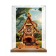 Lingzhi is suitable for Ruoke cuckoo clock small house diy cabin model storage dust-proof box acrylic display box walnut color base special price