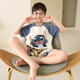 Disney Children's Pyjamas Boys Summer Coton Coton Colonnées courtes 2025 Nouveaux garçons d'été et adolescents Junior High School Students N Costume à manches courtes 693 # Boy Cotton 165 S Taille recommandée Hauteur 143-155 cm