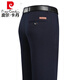 Pierre Cardin Puertos casuales de algodón puro de algodón de alta gama primavera y verano delgado de mediana edad y ancianos con la cintura alta pantalones rectos de la entrepierna