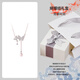 
Qiuyu S999 sterling silver light and shadow butterfly necklace for women 2025 summer new clavicle chain for Chinese Valentine's Day gift for girlfriend [Bow gift box] light and shadow butterfly necklace