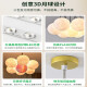大观园约客厅吊灯创意卧室灯月球泡泡吊线灯卡通星球吊灯广东中山灯具 9734金色13头三色彩球15cm大球款