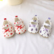 Meng Yilan (MENGYILAN) 0-6 to 12 months spring and autumn baby shoes soft sole toddler shoes baby girl floral princess shoes newborn shoes floral red 12 inner length 11.0cm size 12
