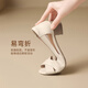 ZHR -Kopfschicht Cowide Single -Schuhe für Frauen mit elegantem Temperament, Fischmund dicke Fersensandalen, ein Fuß zum Sportpendelschuhe für Frauen KM53 Beige 37