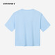 Converse 2-pack Converse children's jz T-shirt boys short-sleeved children's half-sleeved cotton casual round neck t-shirt top sky blue + white 150 /72 recommended height 140-152cm