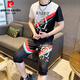 Pierre cardin brand short-sleeved men's clothing 2025 summer trendy brand trendy high-end quick-drying T-shirt for men's outfits a complete set of handsome T 829 khaki suit M suitable for 85-105Jin [Jin equals 0.5 kg]