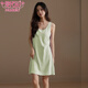 
Modal nightgown with chest pad for women, summer thin comfortable breathable vest pajamas for women, solid color simple, can be worn outside home clothes AM11978 2XL