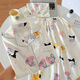 Jingpufei pijama de rosas dulces para mujeres en pantalones cortos de manga cortos de verano set de tres piezas ropa casera yunduo algodón-9905# black love set de tres piezas M [sugerencia 75-100Jin [Jin iguala 0.5 kg]]