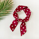 ins Fengbo dots small long streamers versatile fashionable silk scarf tie neck small square scarf tie belt slender narrow scarf ZH8601-black 86*5cm
