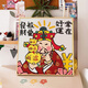 Liebe lila sieben Gott des Reichtums Neues chinesisches digitales Ölgemälde DIY Füllung färbliche handgemalte Ölgemälde Wohnzimmer Dekoration Gemälde Hängende Malerei 15242