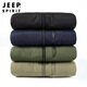 JEEP SPIRIT Jeep vest men's jacket men's spring and autumn velvet outdoor casual sleeveless vest top men's khaki 2XL