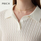 PRICH MADEDY SHITEREDED CORK POLO SWEATER 2025 Летний новый свободный топ-свитер для женщин 15 серых с.
