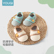 Youqi baby floor shoes spring and autumn cartoon Velcro socks children's indoor home soft-soled non-slip cool-proof toddler shoes