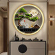 
TURBOSUN Welcome Pine Living Room Decoration Painting TV Sofa Background Wall Welcome Pine New Chinese Style Entrance Entrance Decoration Painting Round TB1391 Diameter 40CM [Aluminum Alloy Picture Frame] + Light Luxury Gold Insert 1