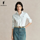 POLOWALK pure cotton white shirt for women 2025 autumn new style Paul women's commuter solid color long-sleeved shirt classic horse logo white new L (165)