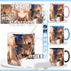 Yaowan Ximing Chao Katishia peripheral Q version fan water cup animation mug high-value milk coffee cup mug [white] mk3923 exquisite ceramic cup [cups + spoon + coasters]