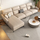 
Disney fabric sofa Italian light luxury cotton and linen small apartments in a straight row multi-person combination soft package living room furniture Y753# 2.2 meters three-person seat [Cotton and linen] down + sponge