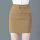 S.SOFEA high waist short skirt makes you look slim and versatile professional black black 9906 L 100-110Jin [Jin equals 0.5 kg]