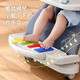 Hilibab Baby Scheding Baby Baby Coaxing Artifact Fitness Stand Piano Piano Toy Baby Coaxing to Sleep Rocking Blue REBADOR Caja de regalo