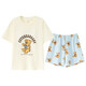 [纯棉]睡衣女夏季套头短袖短裤休闲款家居服套装可外穿女cker CKE-W6172A XL