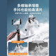 木允瑶德国品质四轴2025新款自拍杆落地三脚架手机通用自拍360度旋转手持防抖云台旅游便携拍照直播拍摄 1.8米碳素钢四脚架+双灯四轴稳拍20米充电遥控