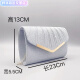 Henglan Fashion Clutch Bag European and American Women's Envelopes Celebrity Dinner Dress Banquet Wedding Cheongsam Bag Triangle Gold Edge One Champagne Color