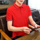 Katile Crocodile Polo-Shirt Herren kurzärmeliger Sommer neuer Stil mittleren und jungen Menschen trendy losen Revers Polo Top 6636 Black 3xl (155-170jin [Jin ist gleich 0,5 kg])