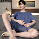 Wenmaner Big Children's Pyjamas 12-15 Jahre alte Männer Sommerfette Boy Boy's Pyjamas Sommer kurzärmelige, lockere Version Locker-Size Casusize Home Furnier Marke High-End-erstklassiger 9922 M 80-100
