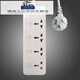Suitable for Hong Kong version of socket round head power strip large row universal power strip independent switch 0.8 meters + national standard plug American standard British plug strip