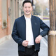 Ziweiqi middle-aged men's stand-up collar jacket thin casual top Daddy's spring and autumn jacket 9905 blue M 170 (100-120Jin [Jin equals 0.5 kg])