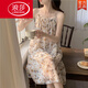 LangSha Korean style suspender nightgown for women in summer ice silk sweet princess style mesh large size thin cute pajamas home clothes 5012 mesh skirt Little pink flower M [suggested 85-105Jin [Jin equals 0.5 kg]]