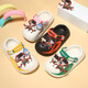 Zapatillas Nezha zapatillas para niños para niños en verano Nuevo dibujos animados sin deslizamiento para bebés cubiertos zapatos de punta negrura-naranja-nezha 18 26 0 mm (tamaño 26-27) adecuado para la longitud del pie.5c.5c