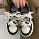 
RONGXITU pink thick-soled bread shoes for boys and girls versatile casual board shoes 9905 black 30 -34 whole box shot 50 pairs