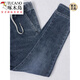 Pic de bois (tucano) Été ykk zipper vêtements masculin élastique taille neuf points jeans élastiques à pied élastique Tether pantalon mince # 695 Nine-Point petit pied élastique mince s = 28-29